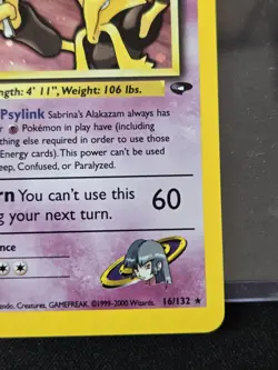 [LP] Sabrina's Alakazam 16/132 #16 Pokemon Gym Challenge Unlimited Holo Rare - Image 5