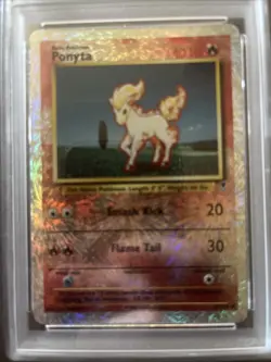 2002 Pokemon Legendary Coll. Reverse Holo Ponyta #87 PSA 8 - Image 2
