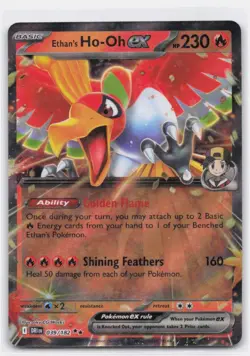 ETHAN'S HO-OH EX 039/182 DOUBLE RARE DESTINED RIVALS POKEMON - Image 2