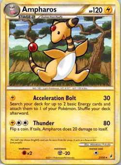 Pokemon TCG Ampharos 23/95 Call of Legends NM - Image 1