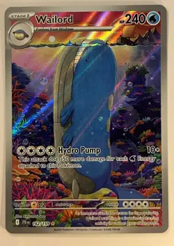 Pokemon Wailord 162/159 Sv09 Journey Together Illustration Rare Holo English - Image 1
