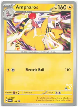 Ampharos - Pikachu 28 - 109 BA24 Battle Academy 2024 NM - Pokemon TCG - Image 1