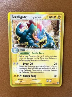 Pokemon Vintage Feraligatr Holo 2/101 EX Dragon Frontiers Delta Species NM/LP - Image 1