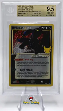 🌟 UMBREON GOLD STAR | 2021 POKEMON CELEBRATIONS CLASSIC COLL | BGS 9.5 GEM MINT - Image 1