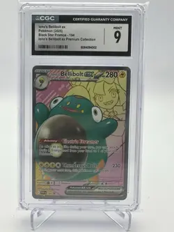 Pokemon Iono's Bellibolt ex 194 Scarlet & Violet Promo Holo EX CGC 9 English - Image 1