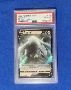 2022 Pokemon SWSH Silver Tempest 138 Lugia V PSA 10 GEM MINT - Image 1