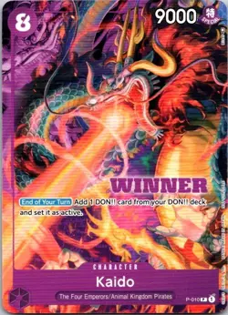 ONE PIECE Card Game TCG / Kaido P-010 V.2 / Promo Tournament Winner NM - Image 1