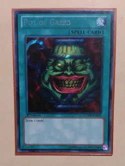 yugioh Pot Of Greed LCYW-EN059 1st Ed Secret Rare - Image 1