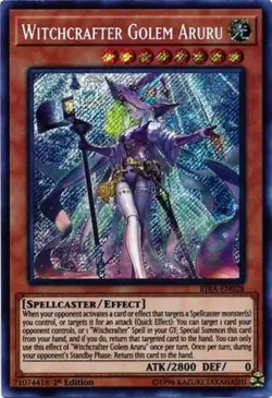 Yugioh! LP Witchcrafter Golem Aruru - RIRA-EN028 - Secret Rare - 1st Edition Lig - Image 1