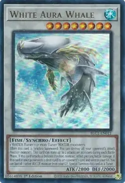 Yugioh! LP White Aura Whale - BLC1-EN011 - Ultra Rare - 1st Edition Lightly Play - Image 1