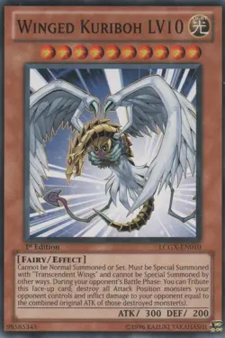 Yugioh! LP Winged Kuriboh LV10 - LCGX-EN010 - Common - 1st Edition Lightly Playe - Image 1