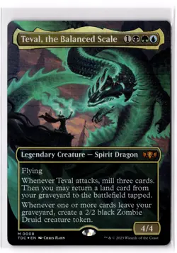 Teval, the Balanced Scale (Borderless) 8 Commander: Tarkir: Dragonstorm Foil NM - Image 1
