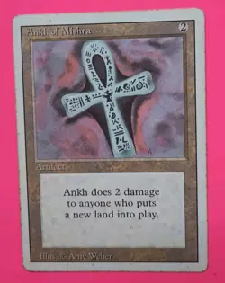 Magic the Gathering MTG Revised ANKH OF MISHRA RARE HP 1994 Vintage Nice! - Image 1