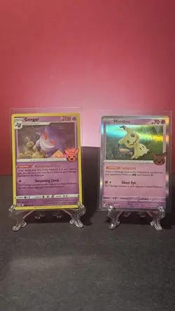 "Halloween Pokemon Card Lot - Gengar & Mimikyu Holo - Spooky Ghost-Type Pair!" - Image 1