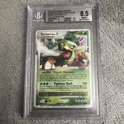 2007 POKEMON DIAMOND & PEARL BLACK STAR PROMO HOLO#DP09 TORTERRA LV.X BECKETT8.5 - Image 1