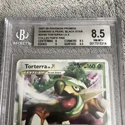2007 POKEMON DIAMOND & PEARL BLACK STAR PROMO HOLO#DP09 TORTERRA LV.X BECKETT8.5 - Image 3