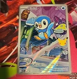 2026 Pokemon TCG EN Piplup 30th Anniversary Promo Card #042 - Image 2