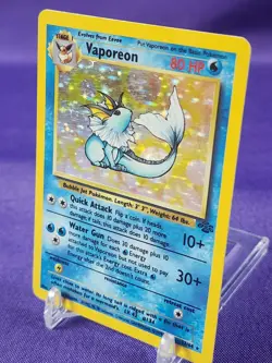 Pokemon Card Vaporeon Holo Jungle Set Rare Card 12/64 - Image 2