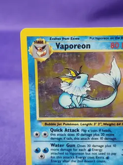 Pokemon Card Vaporeon Holo Jungle Set Rare Card 12/64 - Image 3