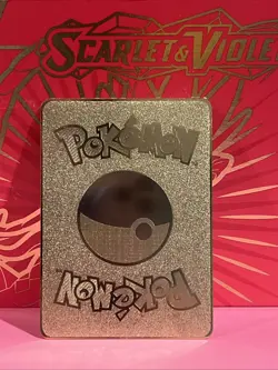 Pokemon gold metal Inspired Card Charizard Vmax For Display Art Gift - Image 2
