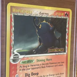 Pokemon Heracross Delta Species 3/101 Dragon Frontiers Reverse Holo Rare Stamped - Image 2