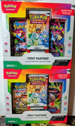 2x Pokemon TCG First Partner Illustration Collection Box Series 1 Sealed - Image 1