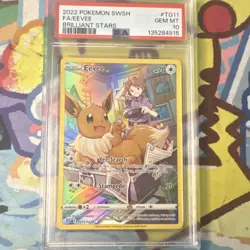 Pokemon 2022 Eevee TG11/TG30 Sv06 Twilight Masquerade PSA 10 EN - Image 1