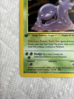 1999 Pokemon Muk 1st Edition Holo 13/62 Free Shipping - Image 3