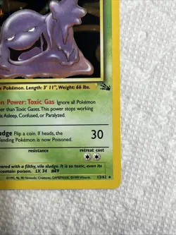 1999 Pokemon Muk 1st Edition Holo 13/62 Free Shipping - Image 4