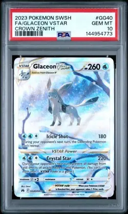 Pokemon Glaceon VSTAR GG40/GG70 - Crown Zenith Full Art 2023 - PSA 10 GEM MINT - Image 2