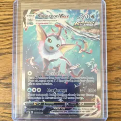 Pokemon Vaporeon VMAX Rapid Strike Promo Holo SWSH182 Sword & Shield - Image 1