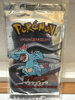 Pokemon Neo Genesis Unlimited Booster Pack Feraligatr Art Factory Sealed Vintage - Image 1