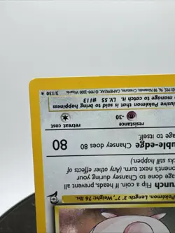 Pokemon TGC - Chansey - 3/130 Base Set 2 Unlimited Holo Rare Swirl - Image 4