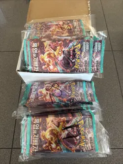 Lot of (140) Pokemon TCG Korean Obsidian Flames Booster Packs SEALED - Image 1