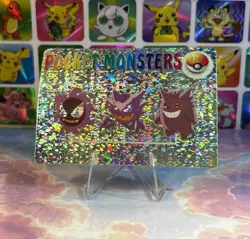 Pokemon Holo Gengar Evolution Vintage Pocket Monsters Prism Sticker 1998 bandai - Image 1