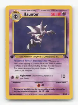 Pokemon TCG - Haunter 21/62 Lightly Played Rare Fossil 1st Edition - Image 1