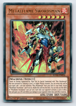 Metal Flame Swordsman - SUDA-EN014 - Ultra Rare - 1st Edition Yugioh - Image 1