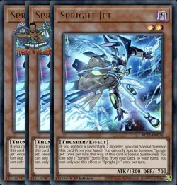 Yugioh! 3x Spright Jet BLTR-EN076 Ultra Rare 1st Ed NM - Image 1