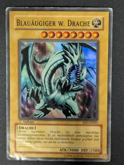 Blauaugiger w. Drache SKE-DE001 1.Auflage Super Rare DE Poor YUGIOH - Image 1