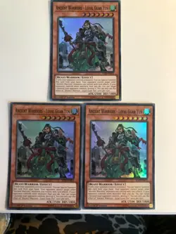 Yugioh Ancient Warriors - Loyal Guan Yun IGAS-EN012 Super Rare NM x3 {Play Set} - Image 1