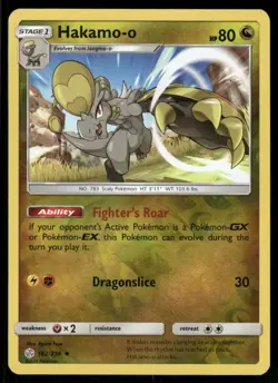 Pokemon Cards Hakamo-o 162/236 Reverse Holo Cosmic Eclipse Uncommon NM - Image 1