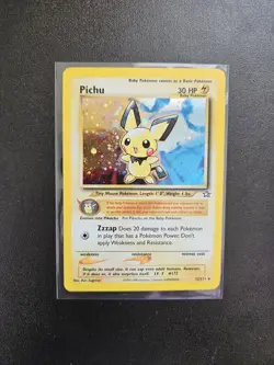 Pokemon Neo Genesis Pichu & Azumarill Holo Cards Lot 2000 English Vintage - Image 1