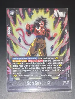DRAGON BALL SUPER CCG Dual Evolution SON GOKU: GT SR Super Rare Card FB09-100 - Image 1