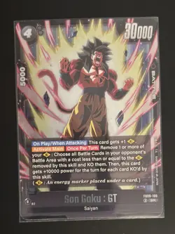 DRAGON BALL SUPER CCG Dual Evolution SON GOKU: GT SR Super Rare Card FB09-100 - Image 2