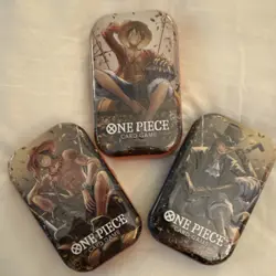 Bandai Namco One Piece Card Game Tin Pack Set Vol.2 Luffy Ace Sabo OP-13 - Image 1