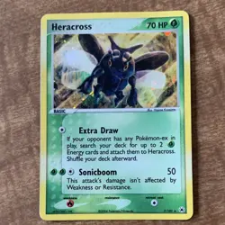 Pokemon Heracross 7/101 Holo Rare EX Hidden Legends 70 HP English 2004 Card - Image 1