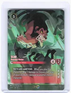 2024 Lorcana—Scar - Heartless Hunter (Store Championship) #14/P2 Promo Card—Foil - Image 1