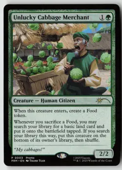Unlucky Cabbage Merchant Unique and Miscellaneous Promos (3) Normal - MTG - LP - Image 1