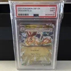 PSA 9 - 2023 POKEMON OBF EN DRAGONITE ex 159/197 - Image 1