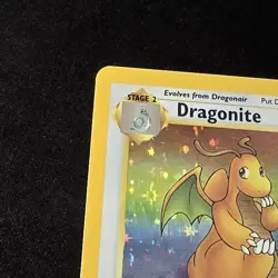 Pokemon TCG Dragonite Holo Rare Unlimited Card 4/62 Fossil Base Set 1999 - Image 4